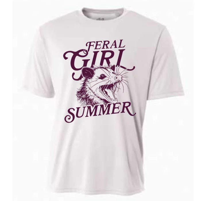 Feral Girl Summer Opossum Vintage Cooling Performance Crew T-Shirt