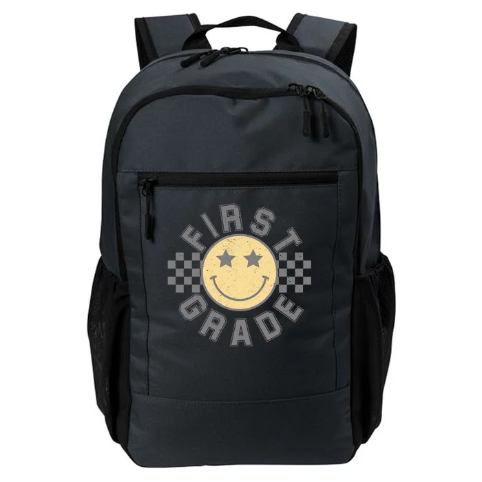 First Grade Star Smile Checker Back To School Retro Daily Commute Backpack