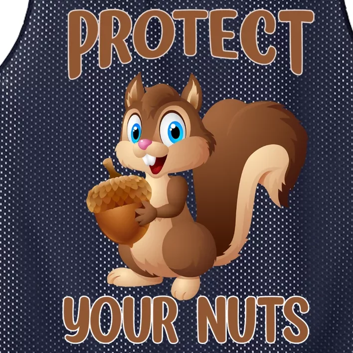 Food Gift Squirrel Protect Your Nuts Squirrel Mesh Reversible Basketball Jersey Tank