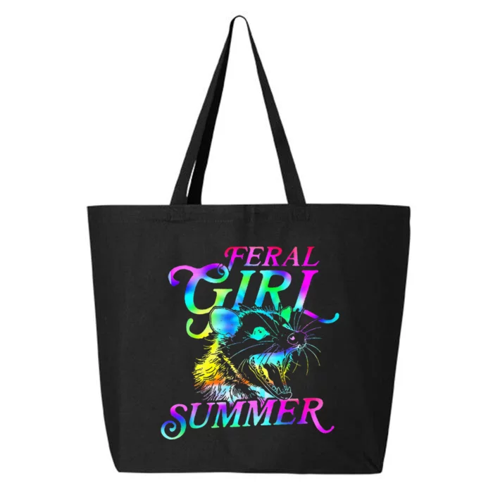 Feral Girl Summer Opossum Tie Dye Raccoon 25L Jumbo Tote