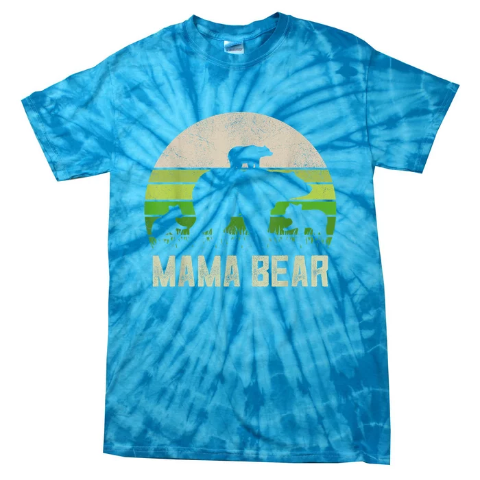 Funny Grandma Shirts From Grandkid, 3 Cubs Mama Bear Vintage Tie-Dye T-Shirt