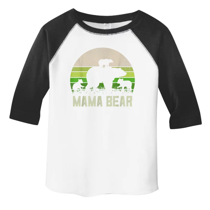 Funny Grandma Shirts From Grandkid, 3 Cubs Mama Bear Vintage Toddler Fine Jersey T-Shirt