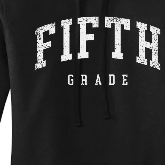 Fifth Grade Squad 5th Grade Team Retro First Day Of School Women's Pullover Hoodie