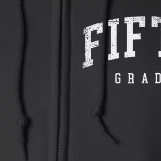 Fifth Grade Squad 5th Grade Team Retro First Day Of School Full Zip Hoodie