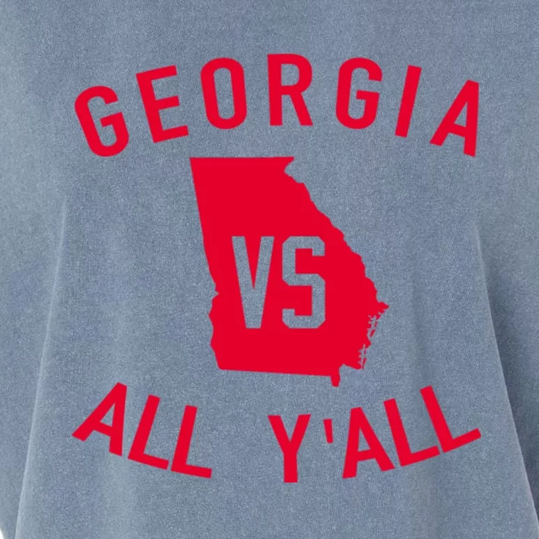 Funny Georgia Shirt Georgia Vs All Y'all Garment-Dyed Women's Muscle Tee