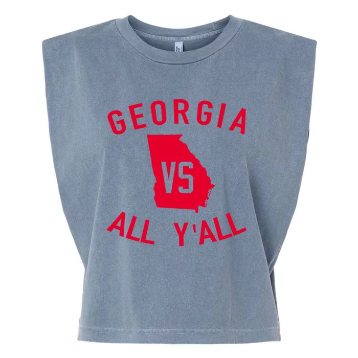 Funny Georgia Shirt Georgia Vs All Y'all Garment-Dyed Women's Muscle Tee