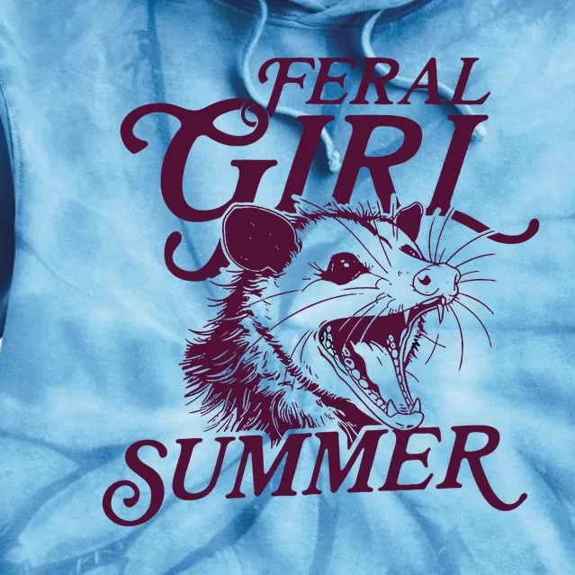 Feral Girl Summer Opossum Tie Dye Hoodie