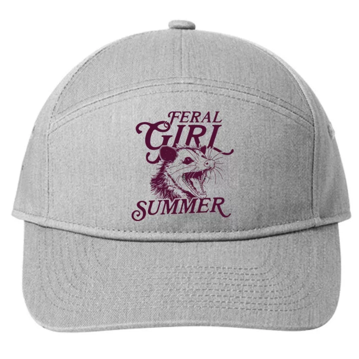 Feral Girl Summer Opossum 7-Panel Snapback Hat