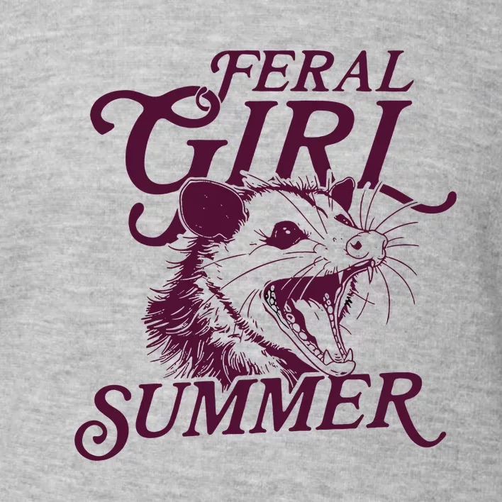 Feral Girl Summer Opossum Toddler Sweatshirt