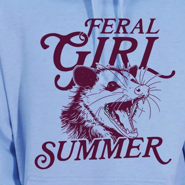 Feral Girl Summer Opossum Unisex Surf Hoodie