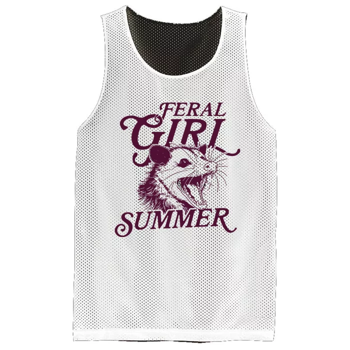 Feral Girl Summer Opossum Mesh Reversible Basketball Jersey Tank