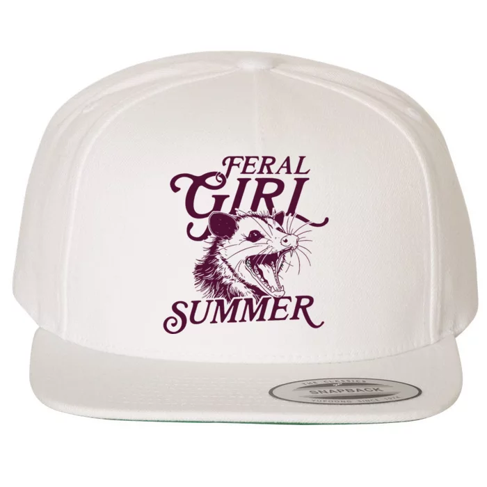 Feral Girl Summer Opossum Wool Snapback Cap