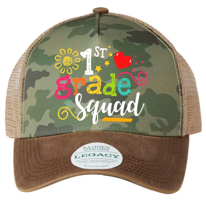 First Grade Squad Student Teacher Gift Back To School Legacy Tie Dye Trucker Hat