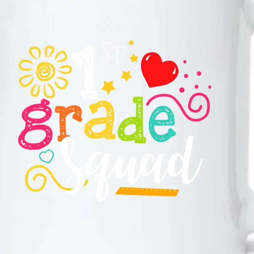 First Grade Squad Student Teacher Gift Back To School Black Color Changing Mug