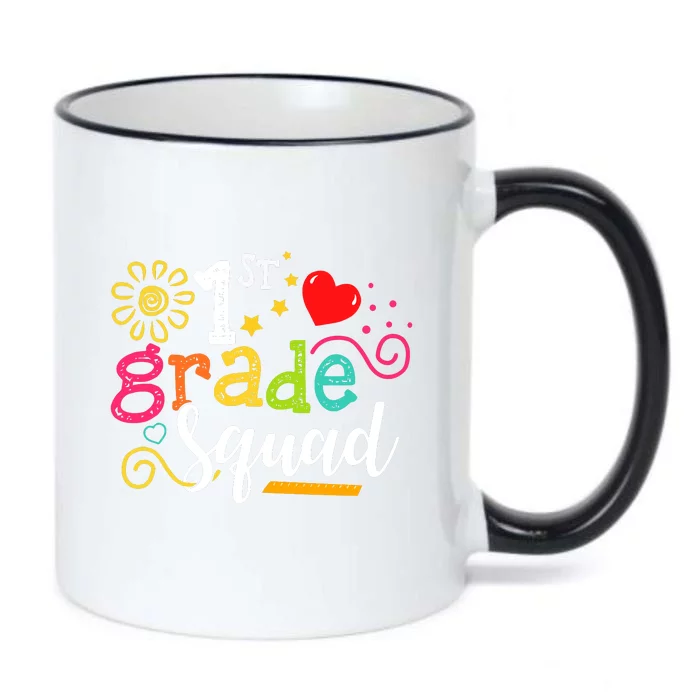 First Grade Squad Student Teacher Gift Back To School Black Color Changing Mug