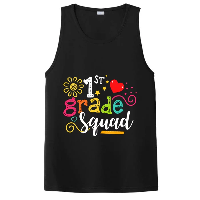 First Grade Squad Student Teacher Gift Back To School Performance Tank