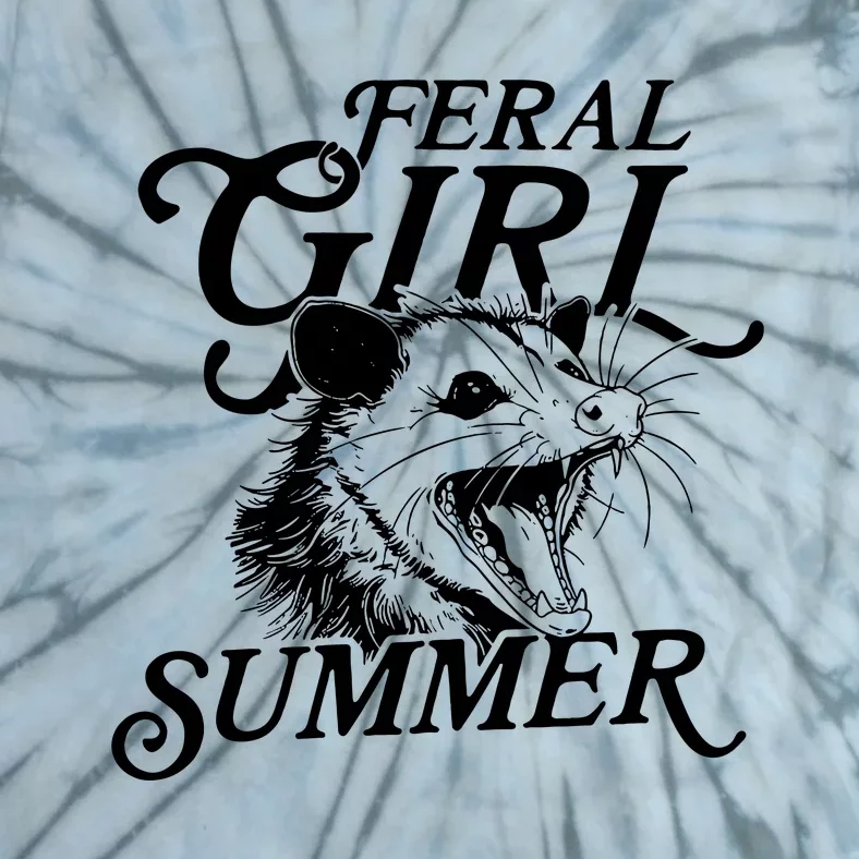 Feral Girl Summer Opossum Tie-Dye T-Shirt