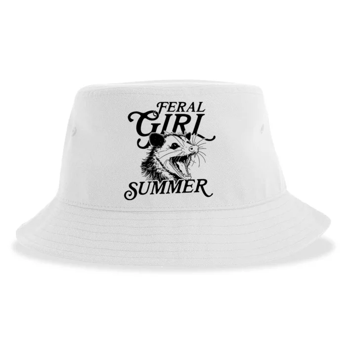 Feral Girl Summer Opossum Sustainable Bucket Hat