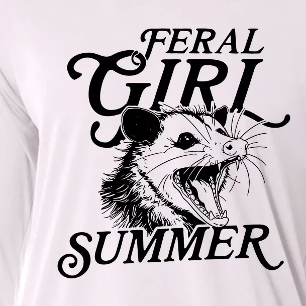 Feral Girl Summer Opossum Cooling Performance Long Sleeve Crew