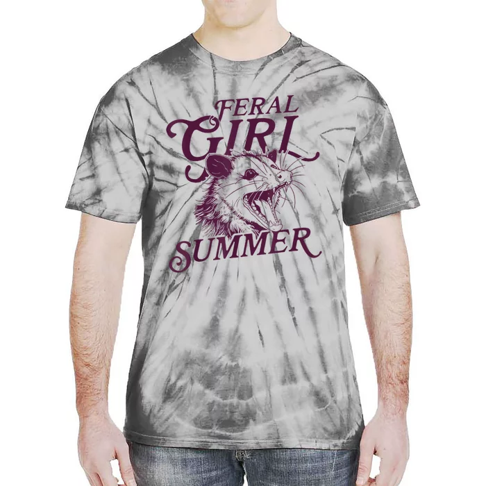 Feral Girl Summer Funny Tie-Dye T-Shirt