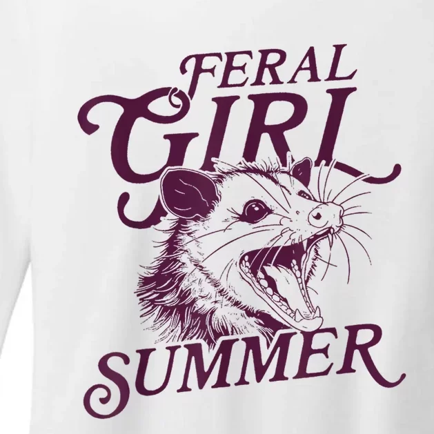 Feral Girl Summer Funny Womens CVC Long Sleeve Shirt