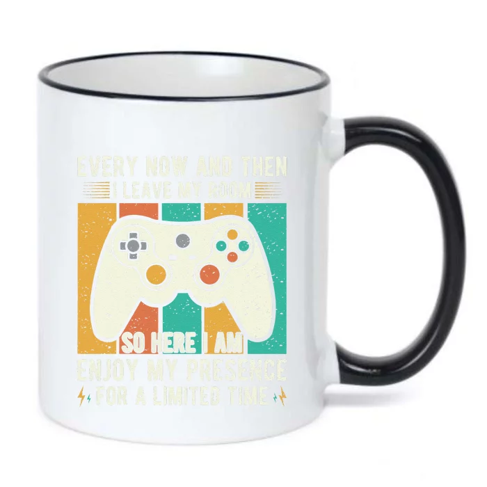 Funny Gaming Shirt  Every Now And Then I Leave My Room Black Color Changing Mug