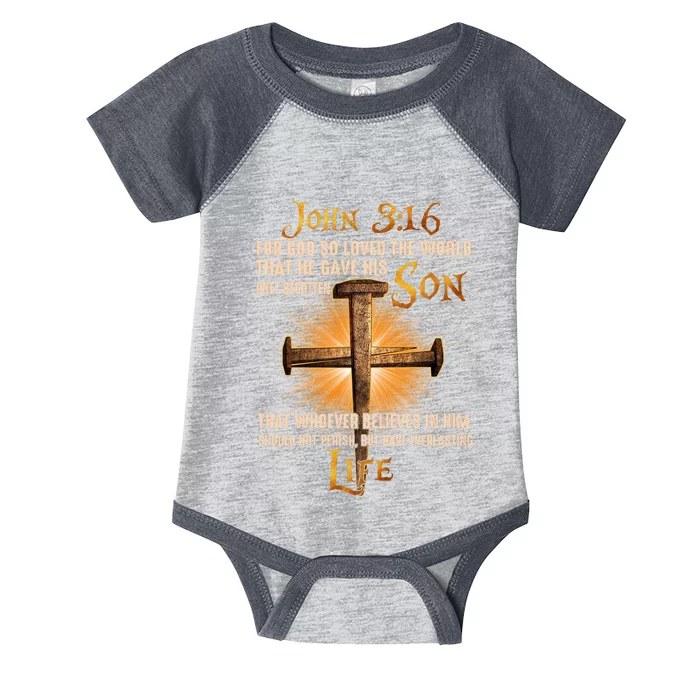 For God So Loved The World That He Gave His Only Begotten Son Infant Baby Jersey Bodysuit