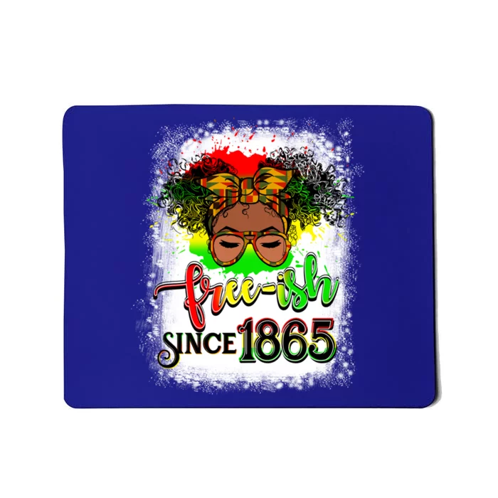 Freemeaningful Giftish Since 1865 Afro Messy Bun Afro Juneteenth Funny Gift Mousepad