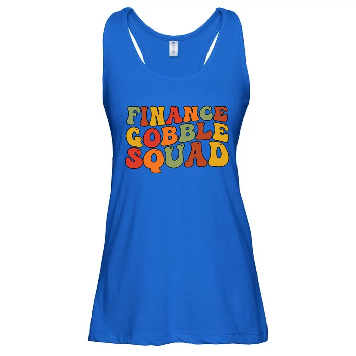 Finance Gobble Squad Thanksgiving Squad Style Feast Vibes Funny Gift Ladies Essential Flowy Tank