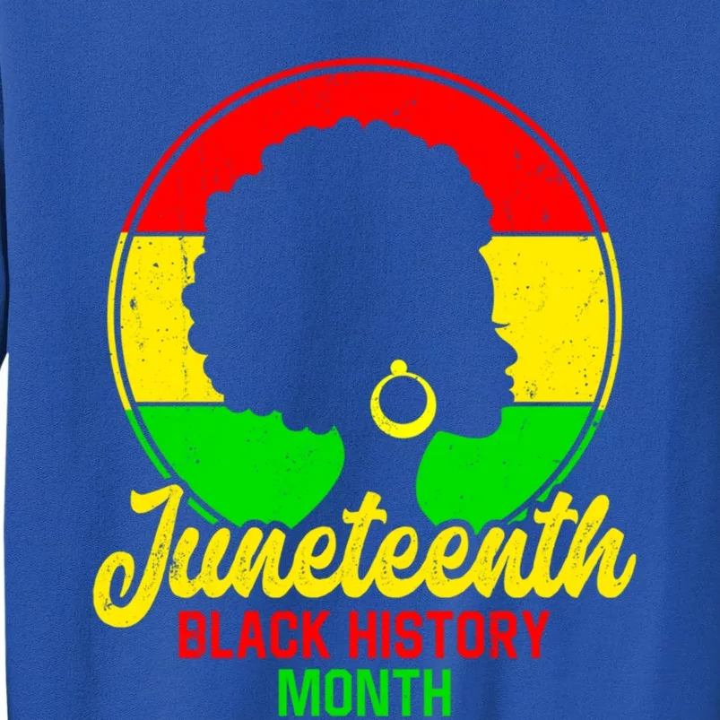 Freemeaningful Giftish Since 1865 Juneteenth American Flag Black History Meaning Tall Sweatshirt