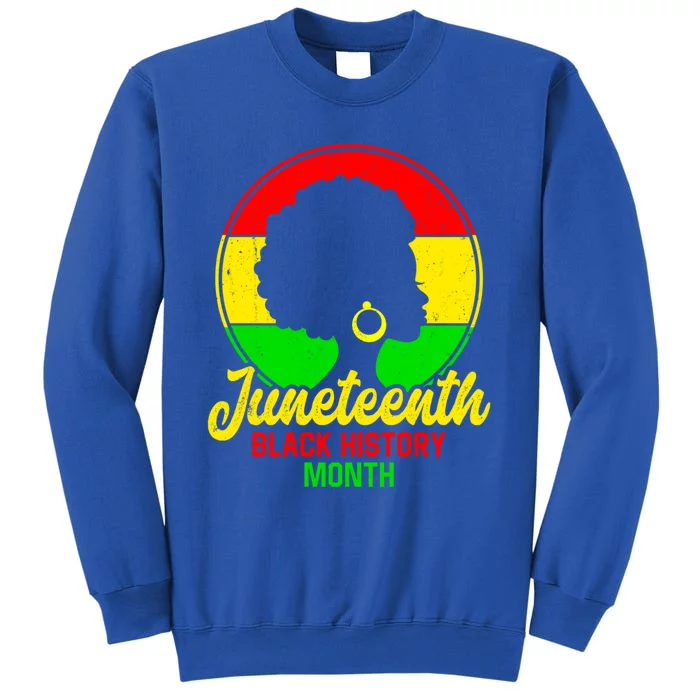 Freemeaningful Giftish Since 1865 Juneteenth American Flag Black History Meaning Tall Sweatshirt