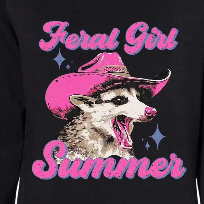 Feral Girl Summer Opossum Womens California Wash Sweatshirt