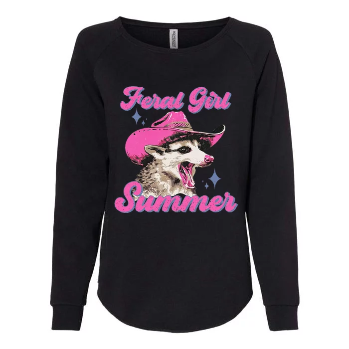 Feral Girl Summer Opossum Womens California Wash Sweatshirt