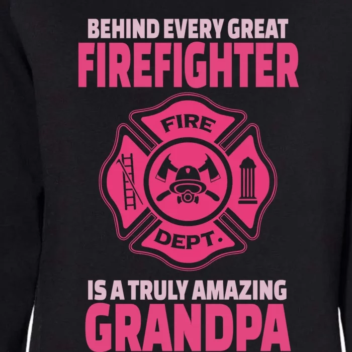 Firefighter Grandpa Support Of Granddaughter Grandson Gift Womens California Wash Sweatshirt