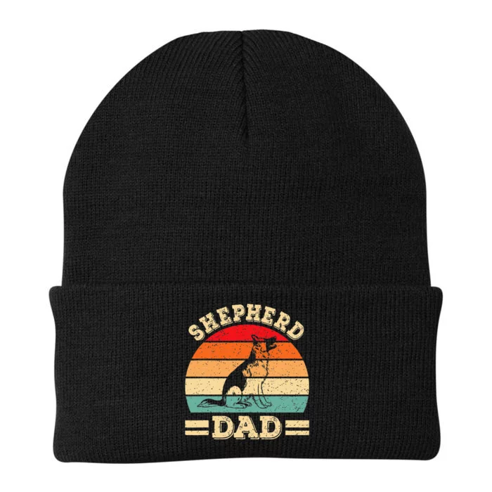 Funny German Shepherd Dad Print Dog Vintage Retro Knit Cap Winter Beanie