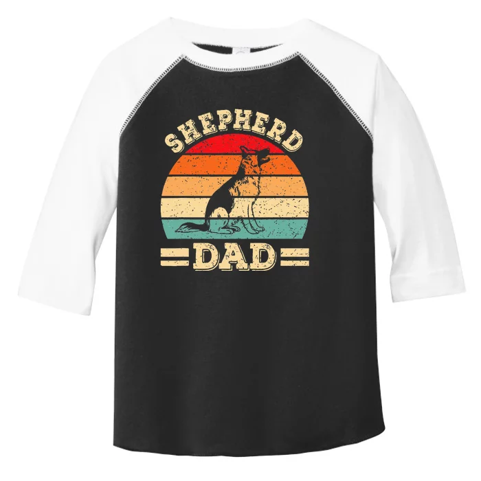 Funny German Shepherd Dad Print Dog Vintage Retro Toddler Fine Jersey T-Shirt