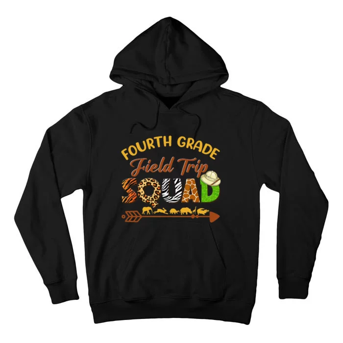 Fourth Grade Students School Zoo Field Trip Squad Matching Tall Hoodie