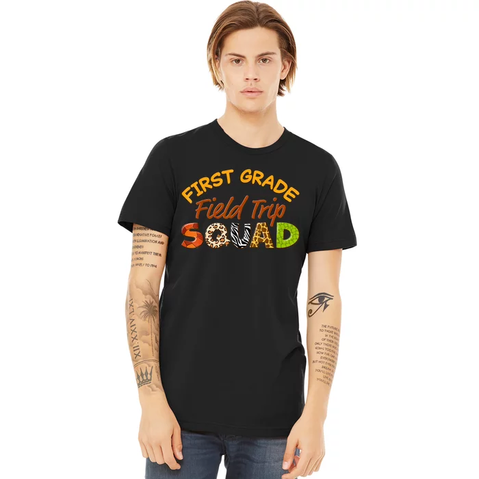 First Grade Students School Zoo Field Trip Squad Matching Premium T-Shirt