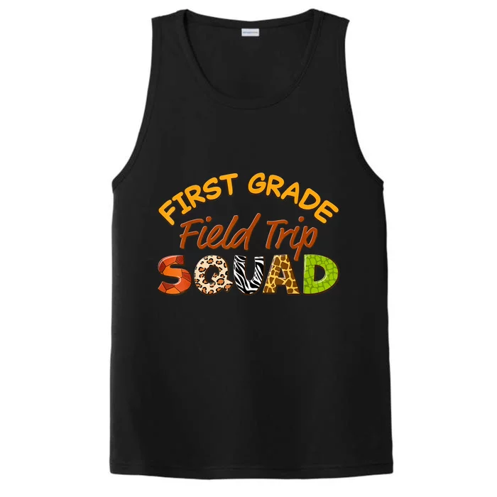 First Grade Students School Zoo Field Trip Squad Matching Performance Tank