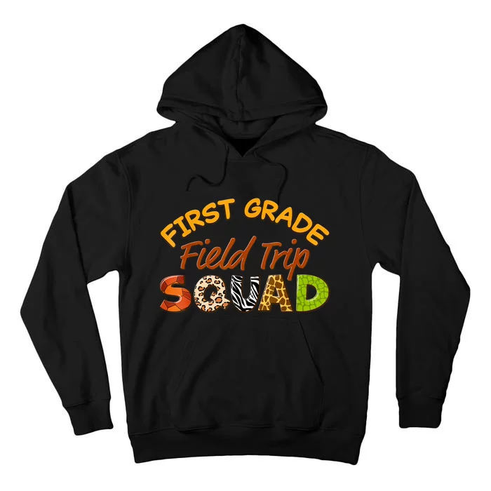 First Grade Students School Zoo Field Trip Squad Matching Tall Hoodie