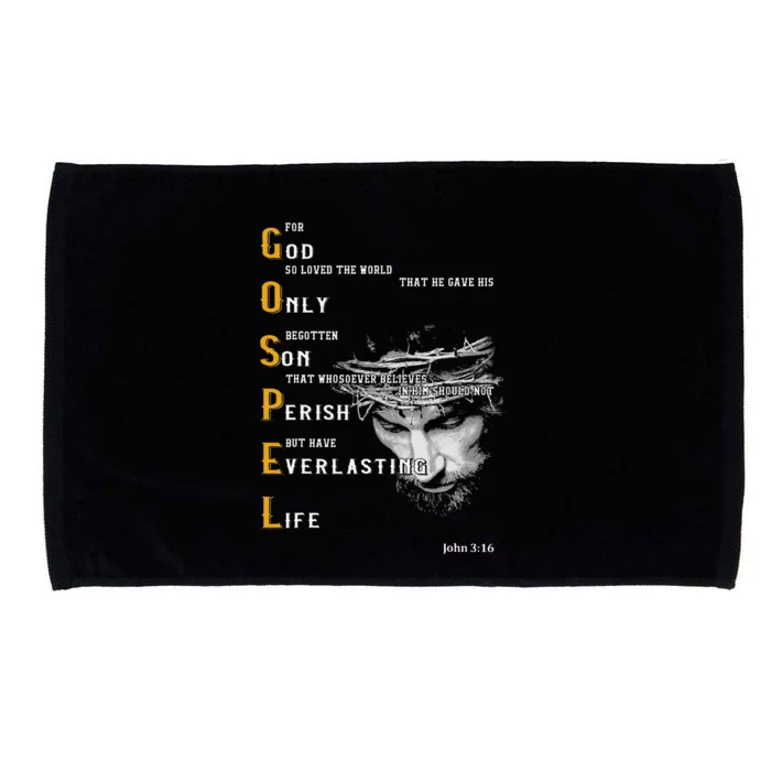 For God So Loved The World Love Jesus Christian Microfiber Hand Towel