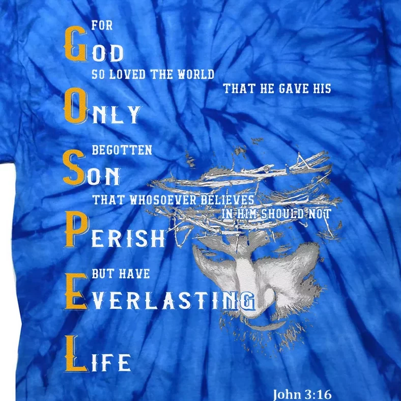 For God So Loved The World Love Jesus Christian Tie-Dye T-Shirt