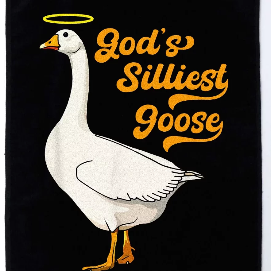 Funny GodS Silliest Goose Funny Platinum Collection Golf Towel