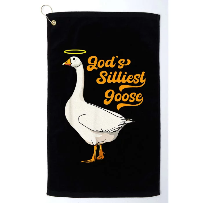 Funny GodS Silliest Goose Funny Platinum Collection Golf Towel