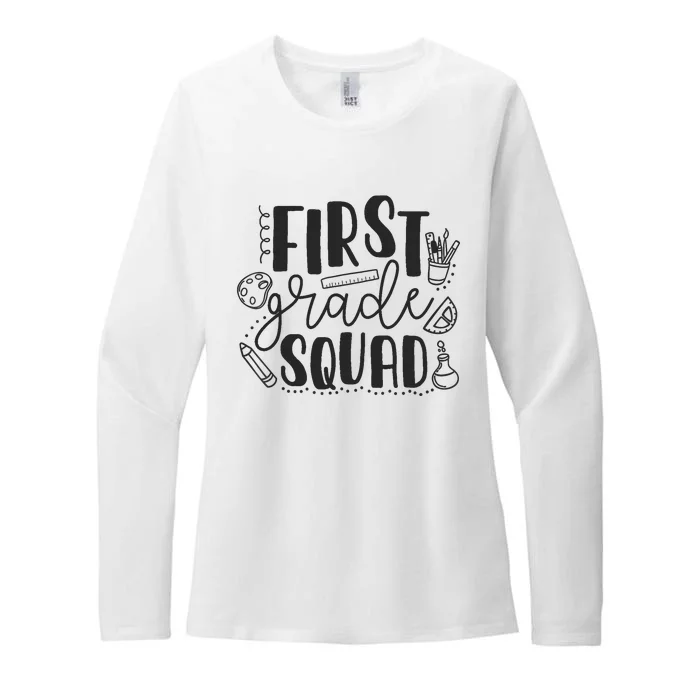 First Grade Squad Teacher Womens CVC Long Sleeve Shirt