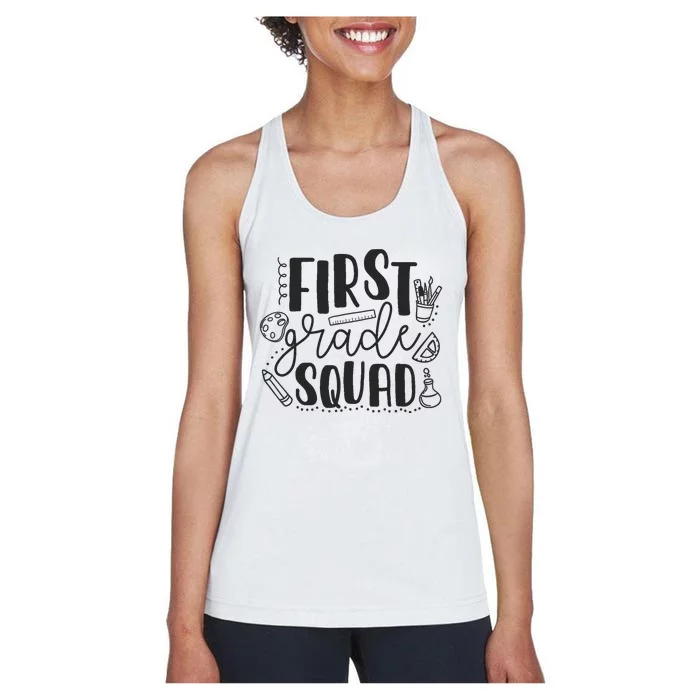 First Grade Squad Teacher Women's Racerback Tank