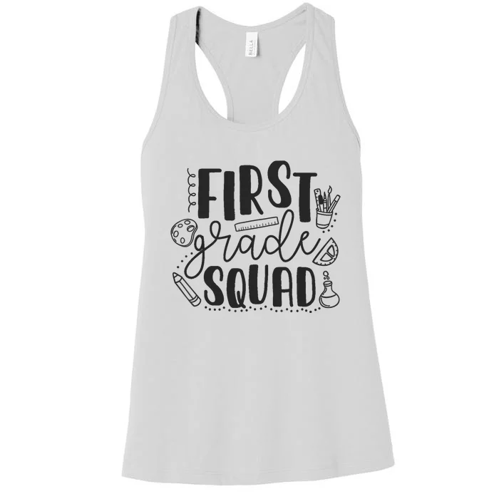 First Grade Squad Teacher Women's Racerback Tank