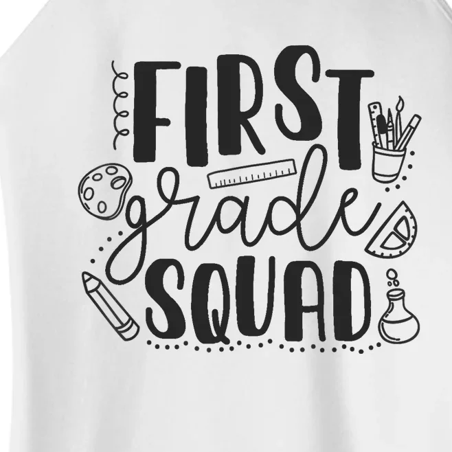 First Grade Squad Teacher Women’s Perfect Tri Rocker Tank