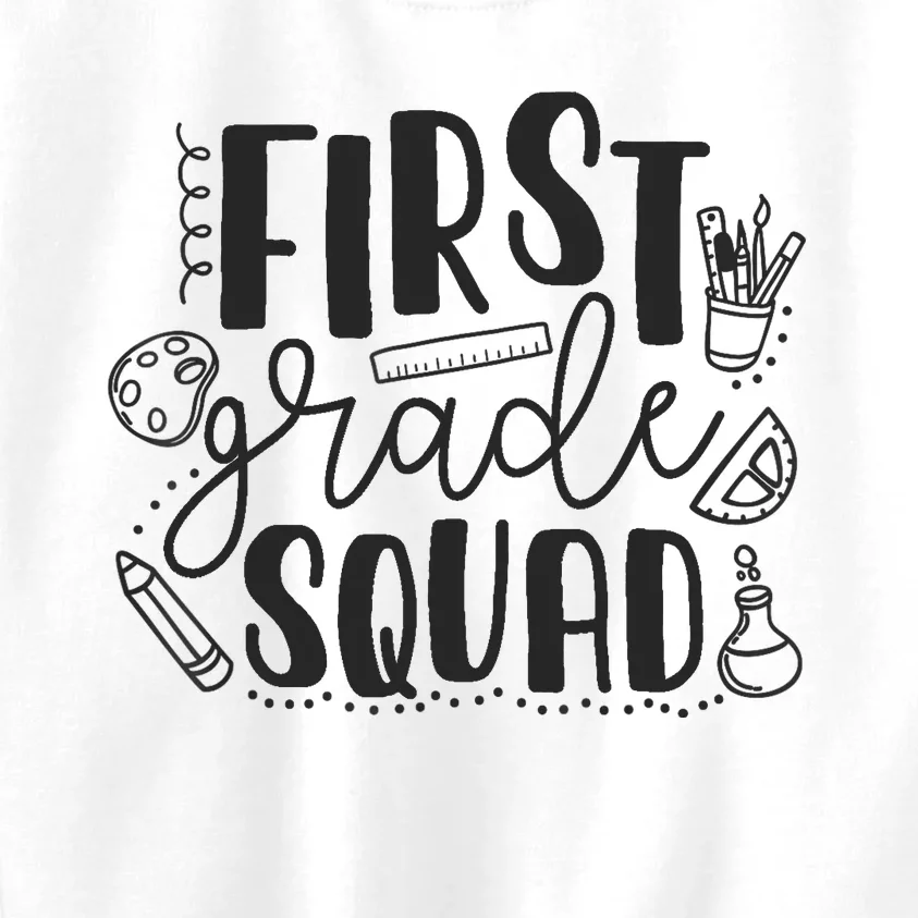 First Grade Squad Teacher Kids Sweatshirt