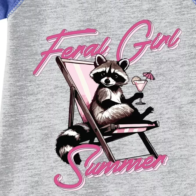 Feral Girl Summer Raccoon Infant Baby Jersey Bodysuit